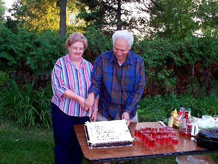 Cutting the cake